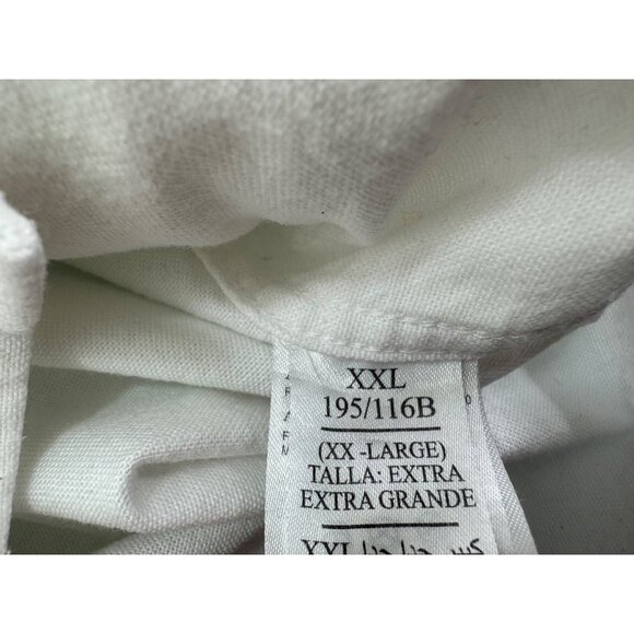 All Saints Men Chamois Flannel Shirt White XXL 2XL Button Up Long Sleeve - Picture 7 of 8